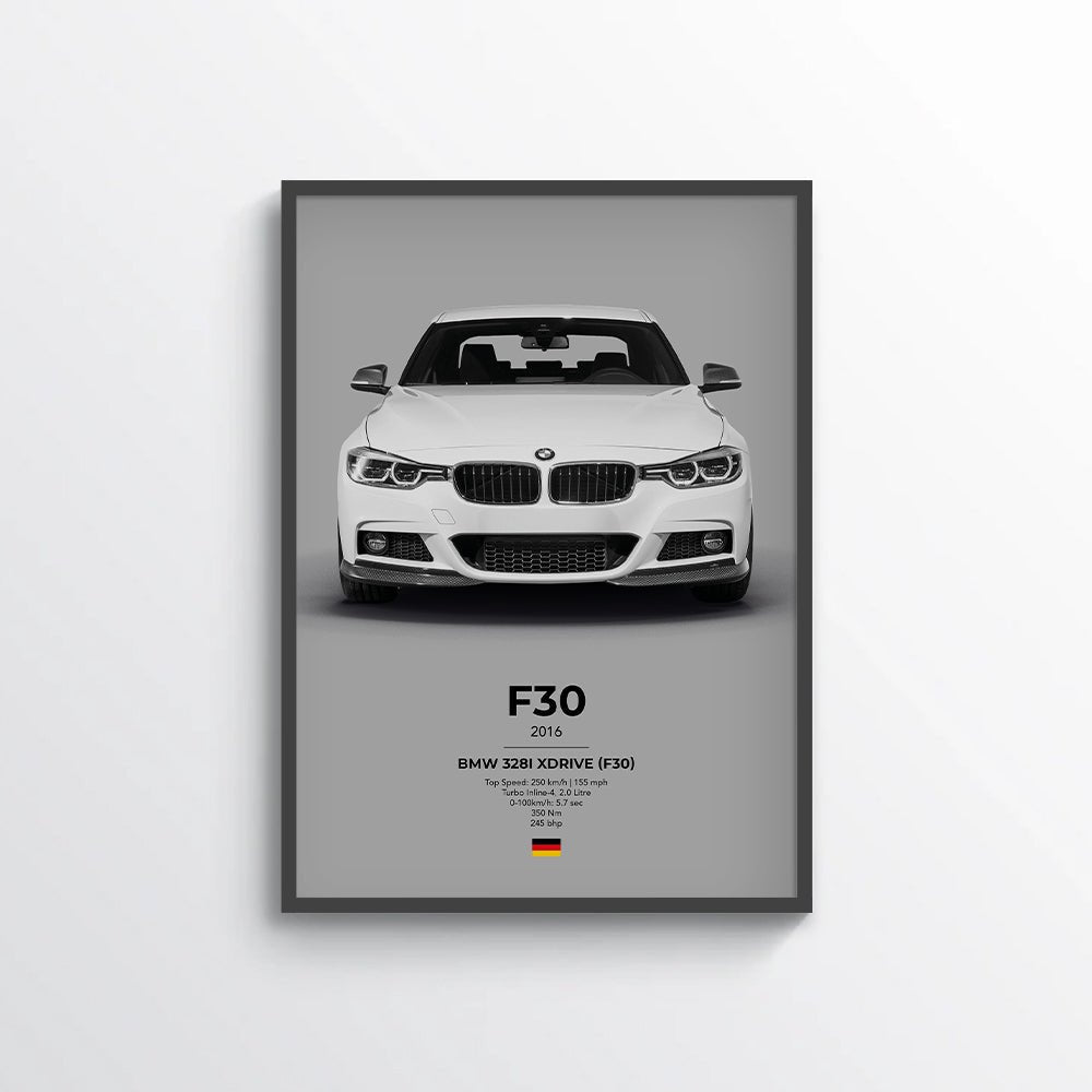 BMW 328i XDRIVE (F30) Poster - car - artistry