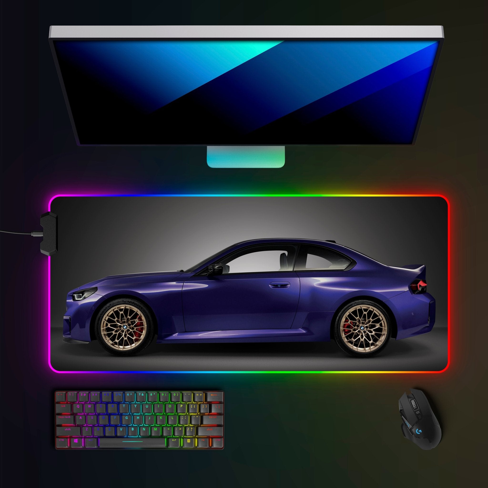 BMW M2 (G87) RGB Mousepad - car - artistry