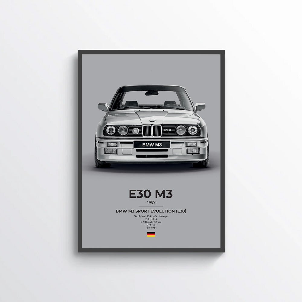 BMW M3 E30 Poster - car - artistry