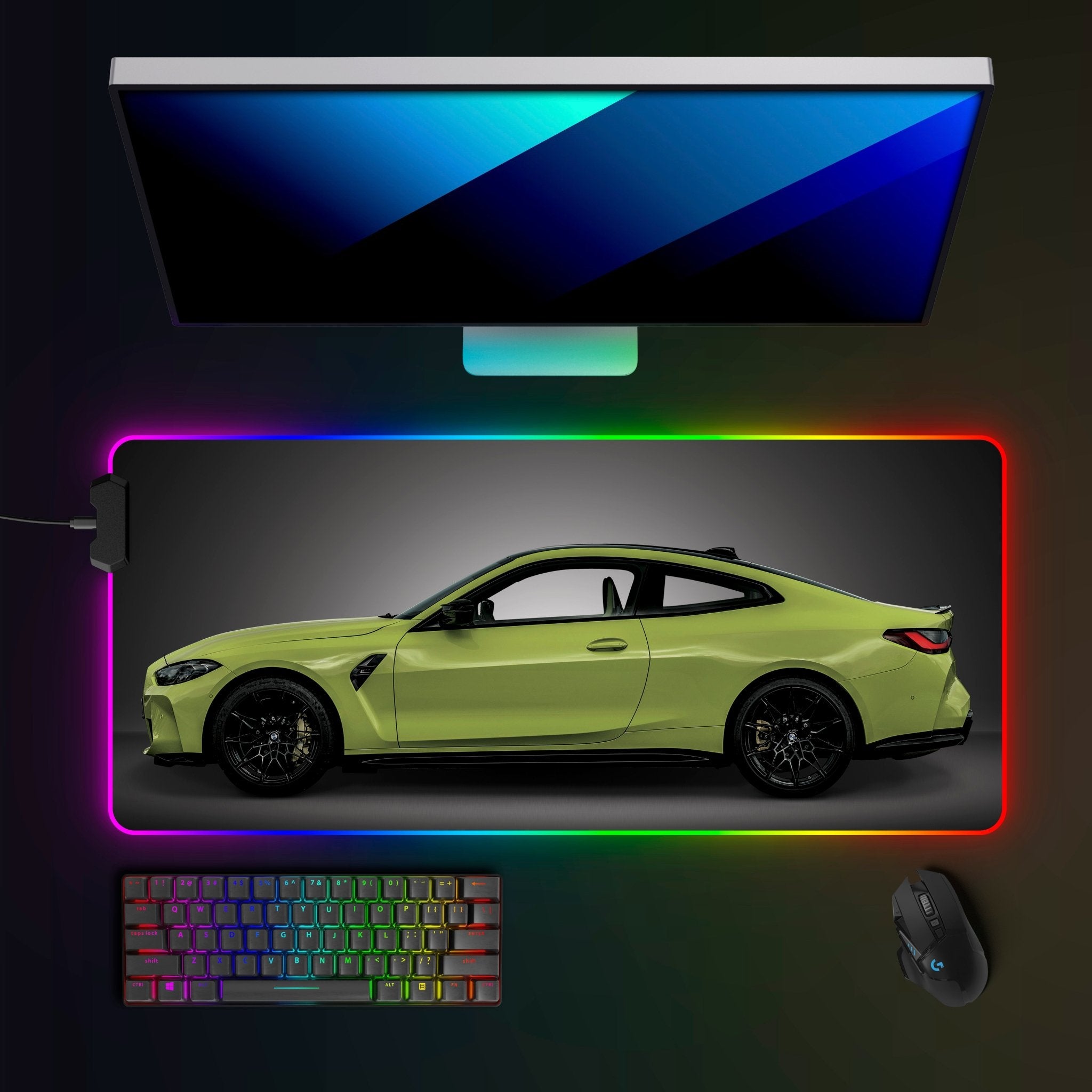 BMW M4 CSL (G82) RGB Mousepad - car - artistry