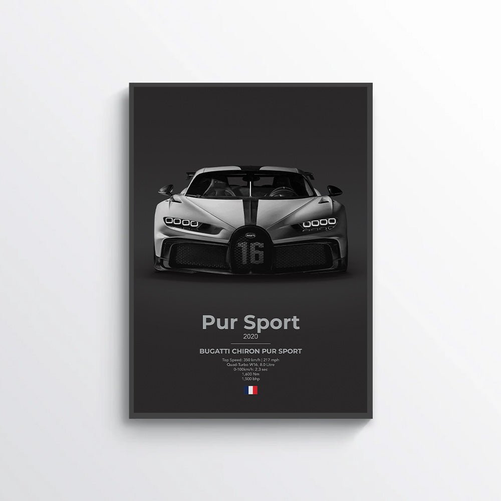 Bugatti Chiron Pur Sport Poster - car - artistry