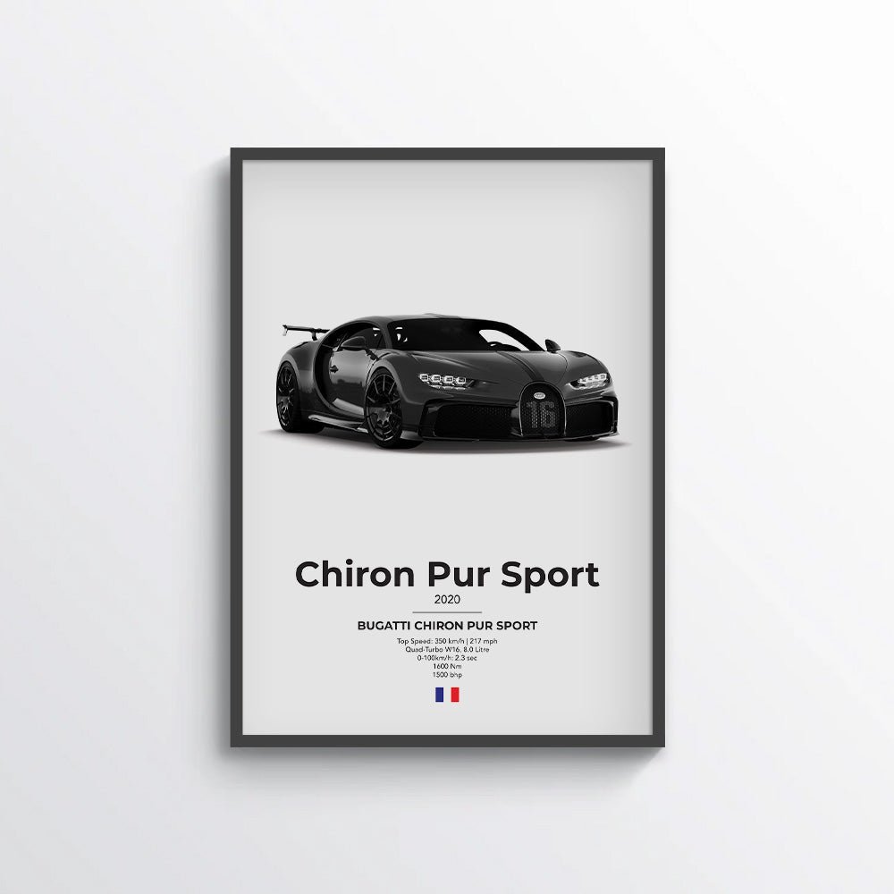 Bugatti Chiron Pur Sport Poster - car - artistry