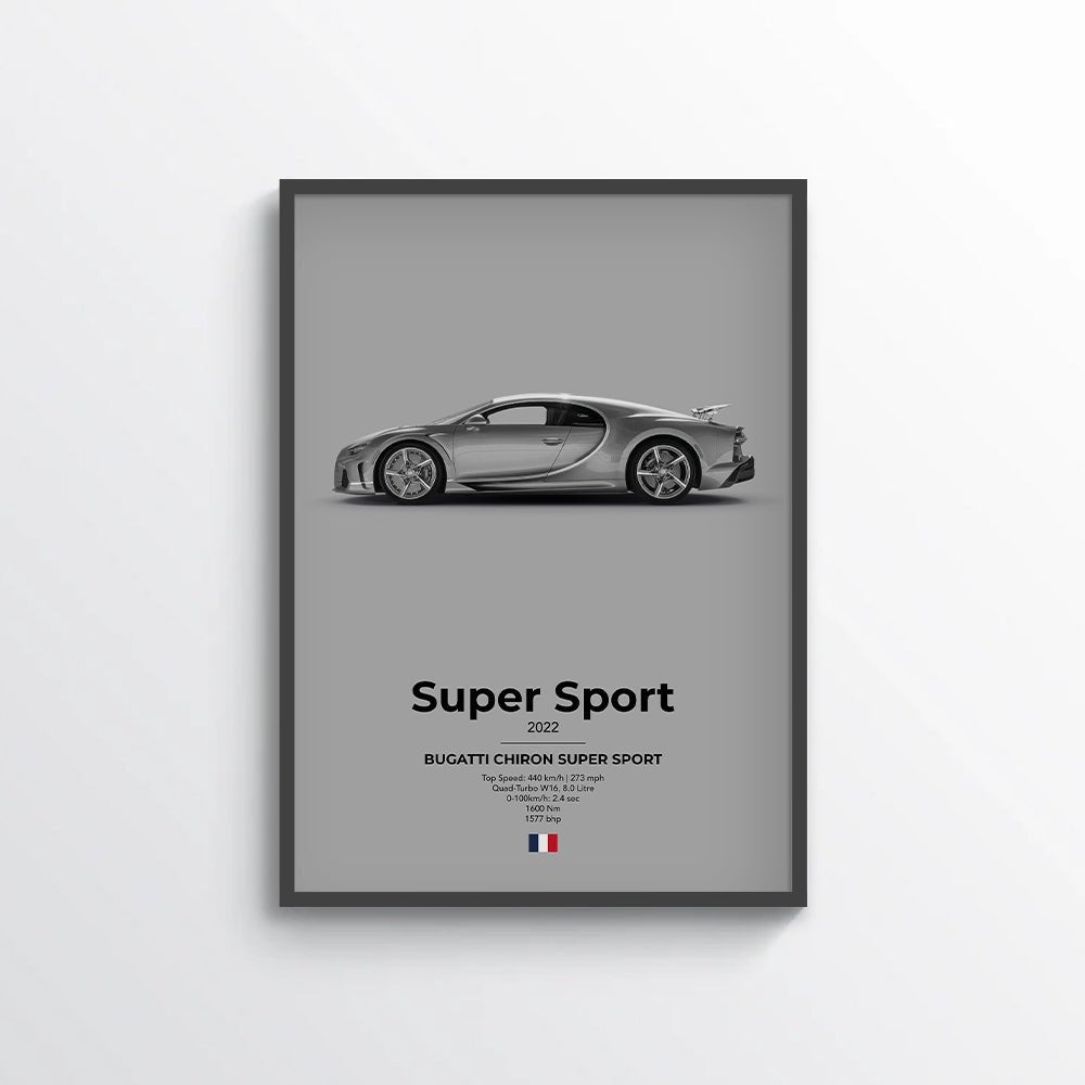 Bugatti Chiron Super Sport Poster - car - artistry