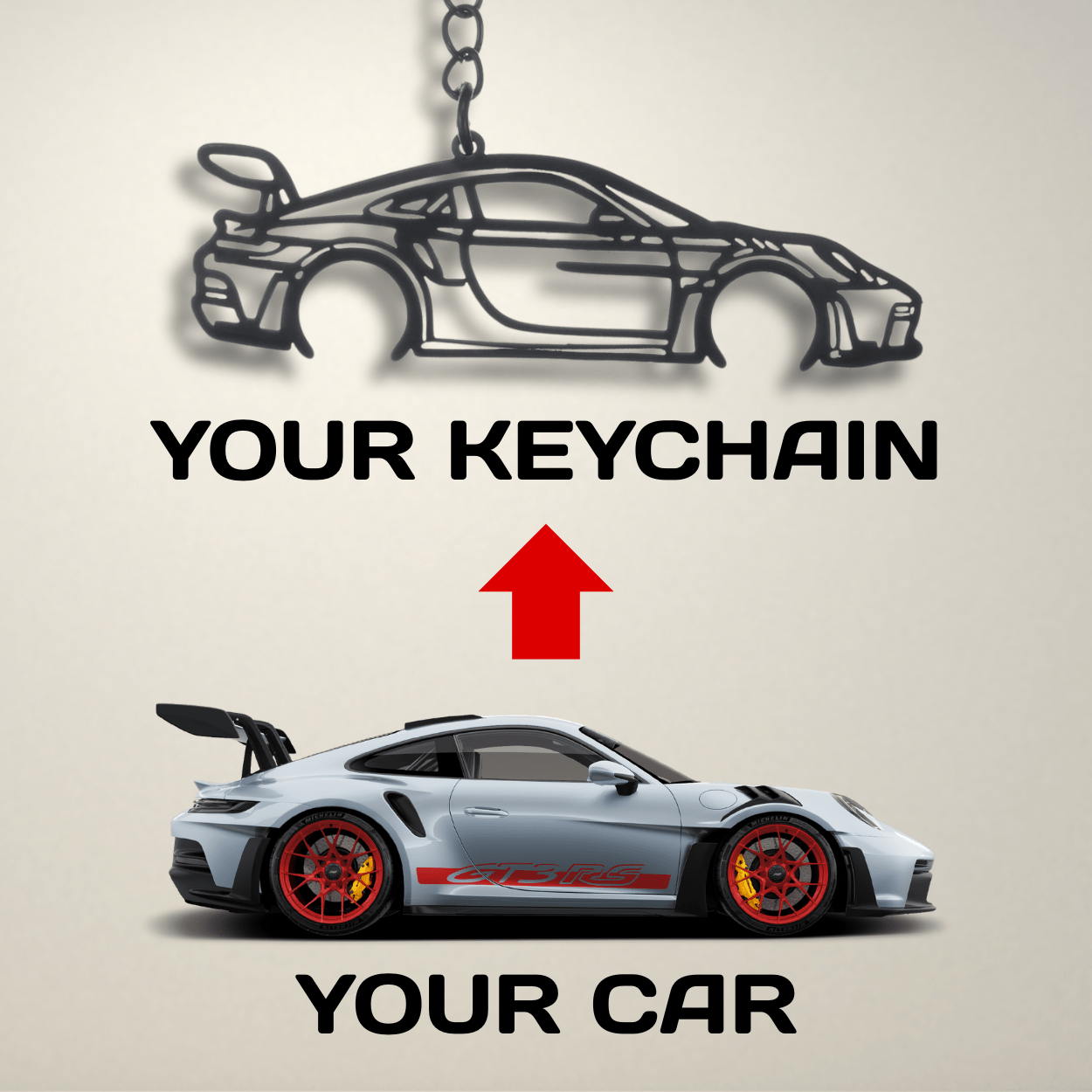 Custom Keychain - car - artistry