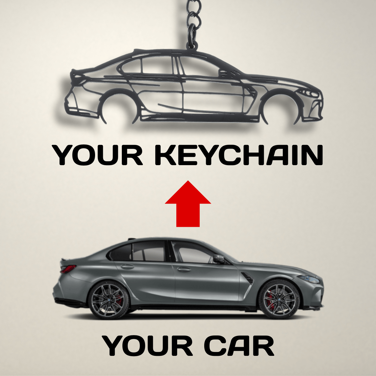 Custom Keychain - car - artistry