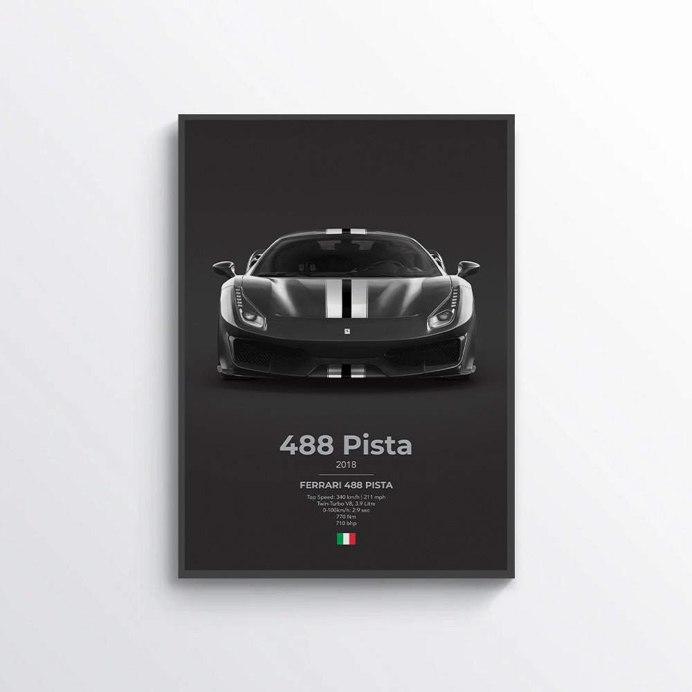 Ferrari 488 Pista Poster - car - artistry