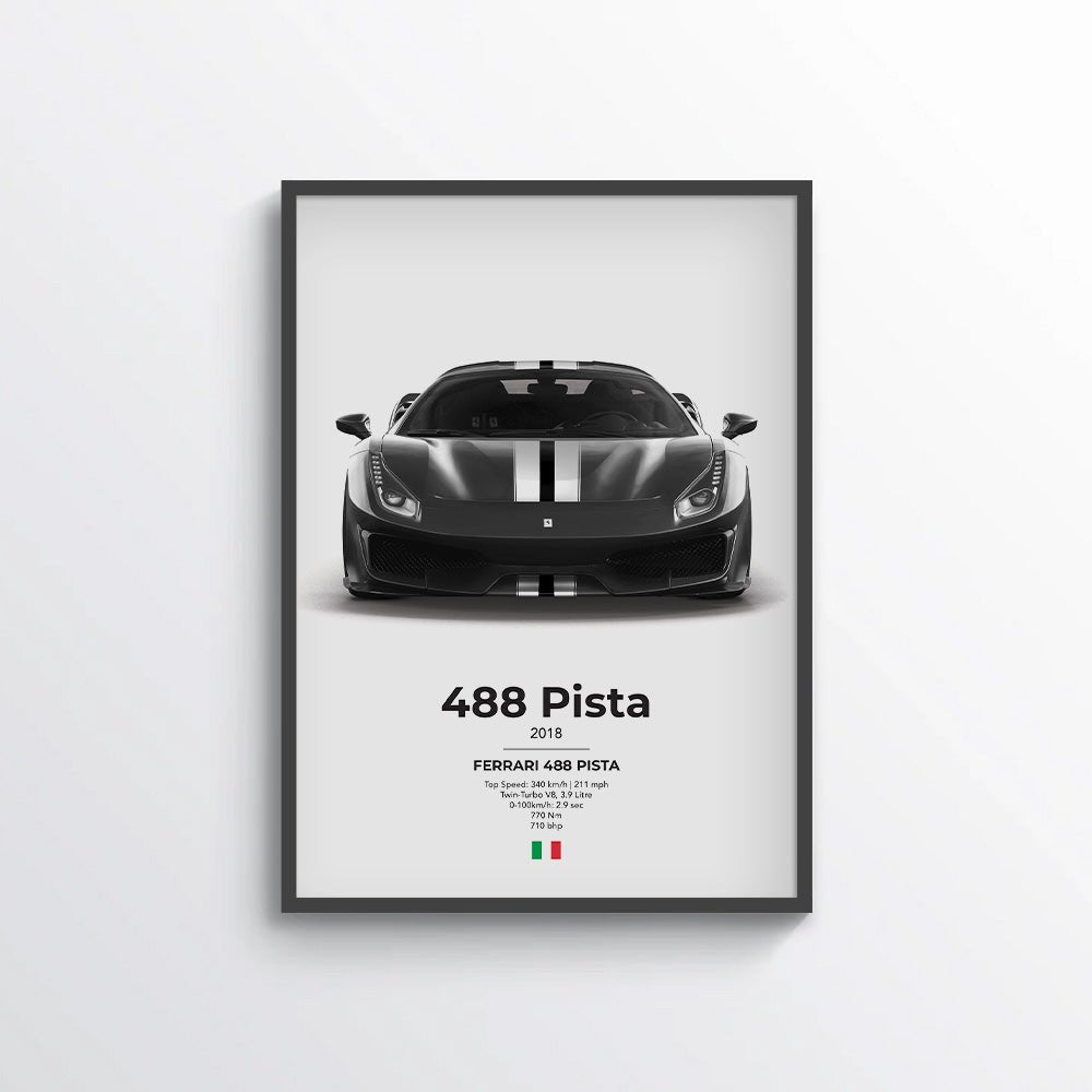 Ferrari 488 Pista Poster - car - artistry