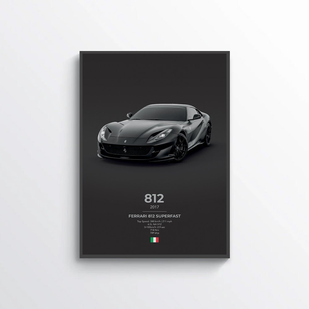 Ferrari 812 Superfast Poster - car - artistry