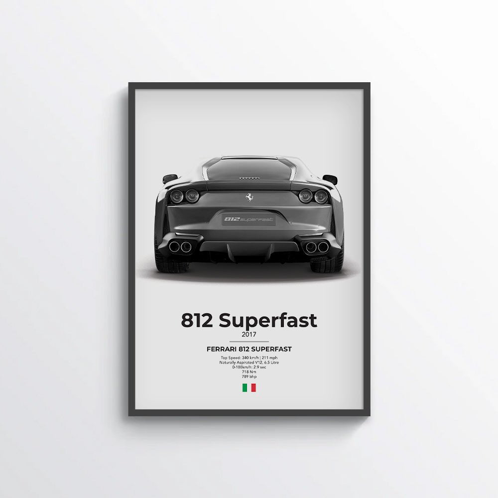 Ferrari 812 Superfast Poster - car - artistry
