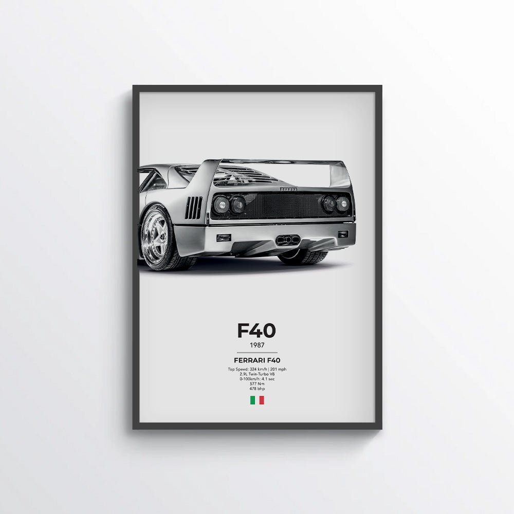 Ferrari F40 Poster - car - artistry