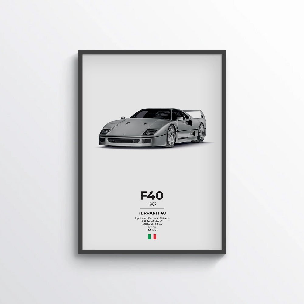 Ferrari F40 Poster - car - artistry