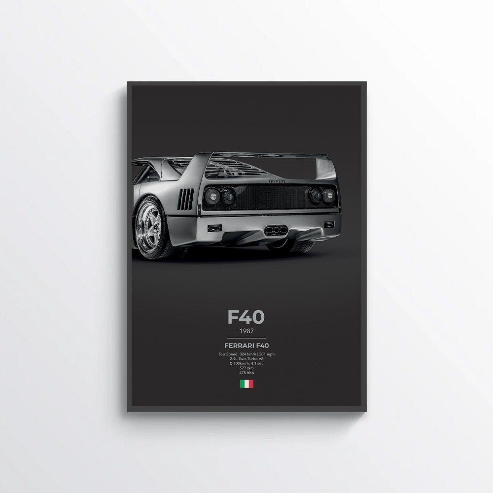 Ferrari F40 Poster - car - artistry