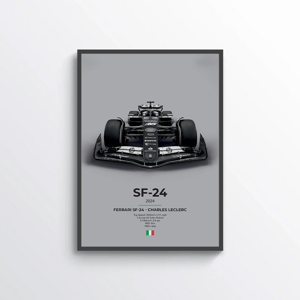 Formula 1 Ferrari SF - 24 - Charles Lecler Poster - car - artistry