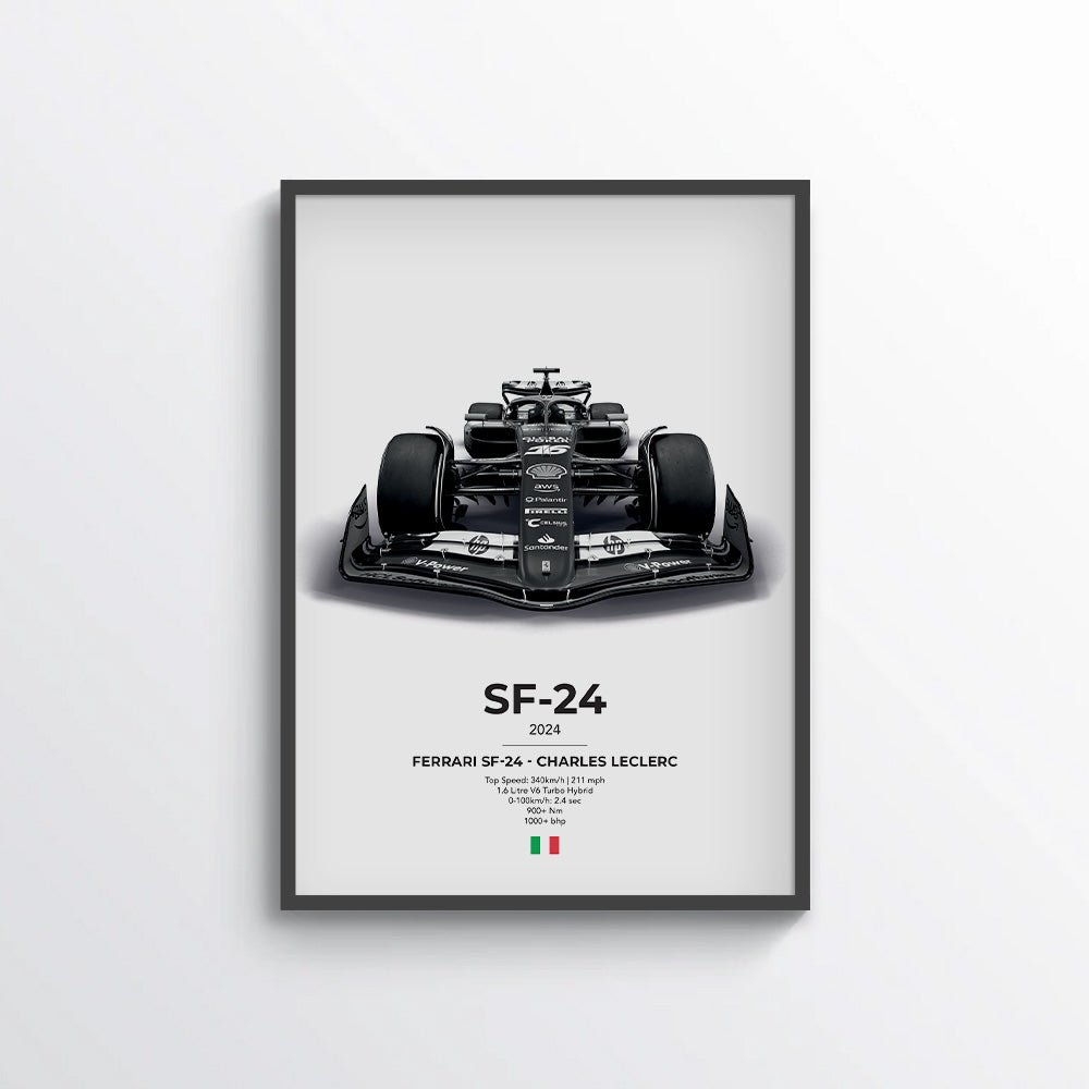 Formula 1 Ferrari SF - 24 - Charles Lecler Poster - car - artistry