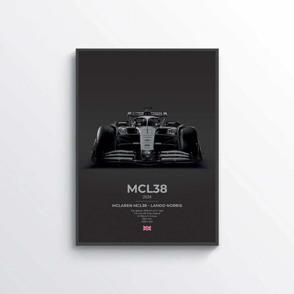 Formula 1 McLaren MCL38 - Lando Norris Poster - car - artistry