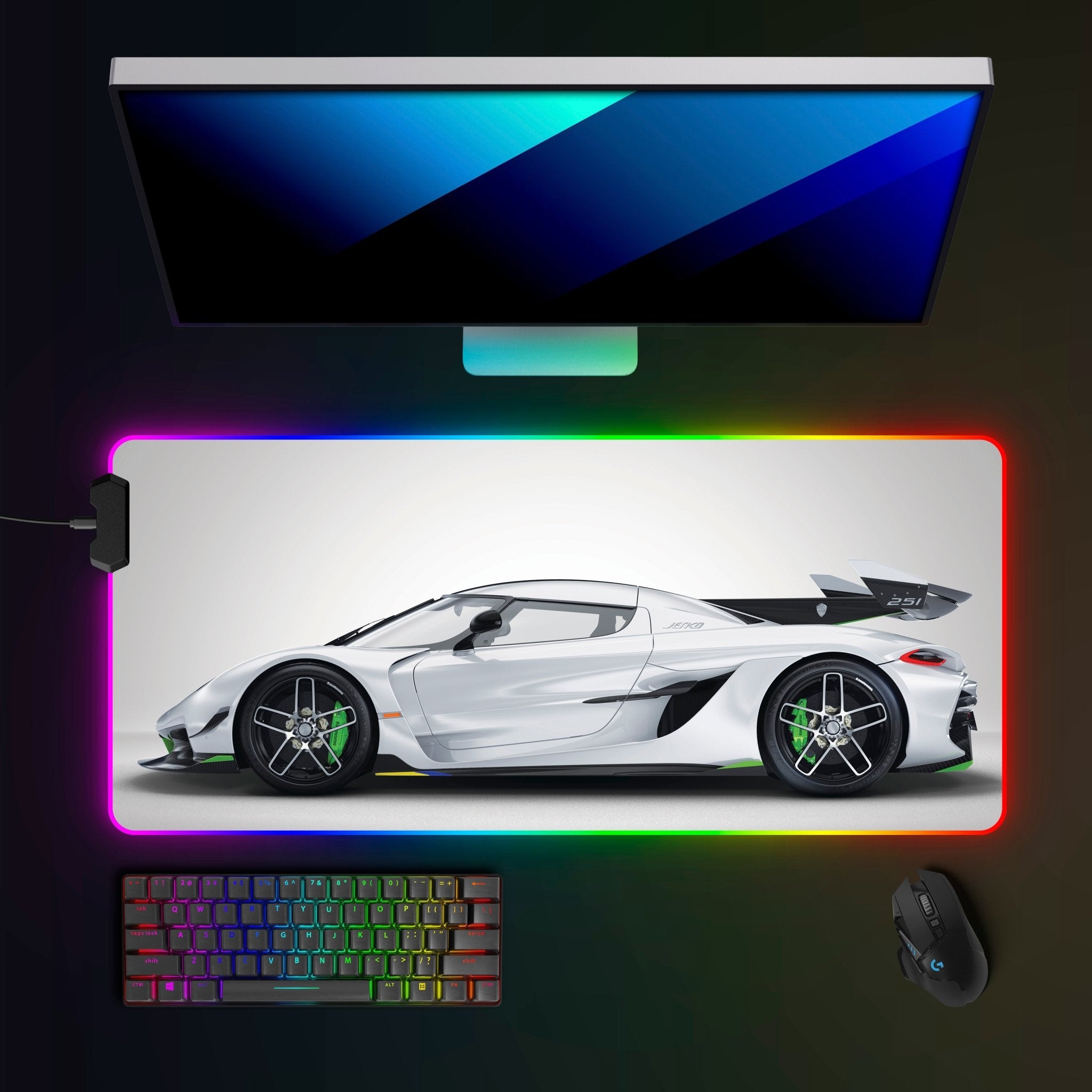 Koenigsegg Jesko RGB Mousepad - car - artistry