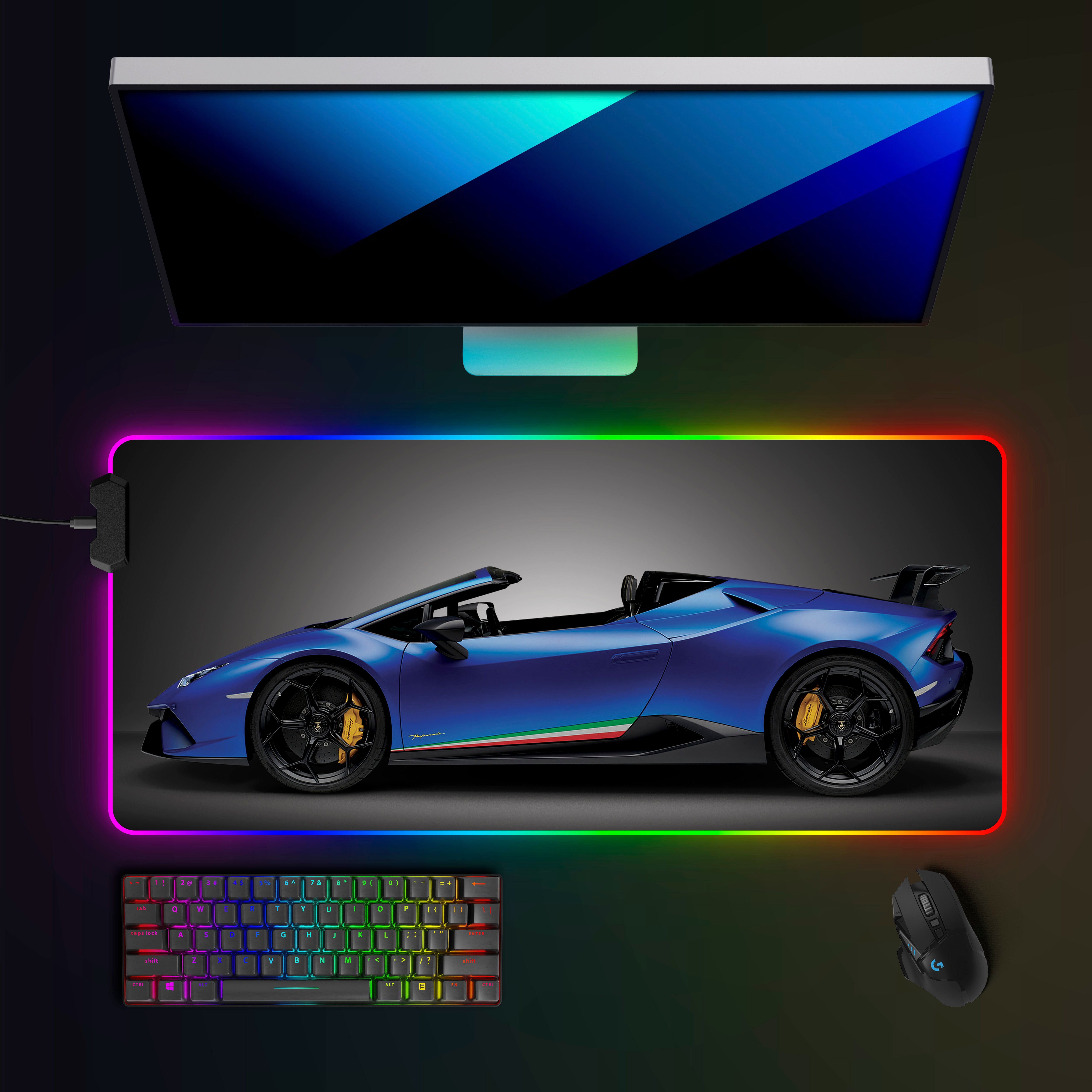 Lamborghini Huracan Performante Spyder RGB Mousepad