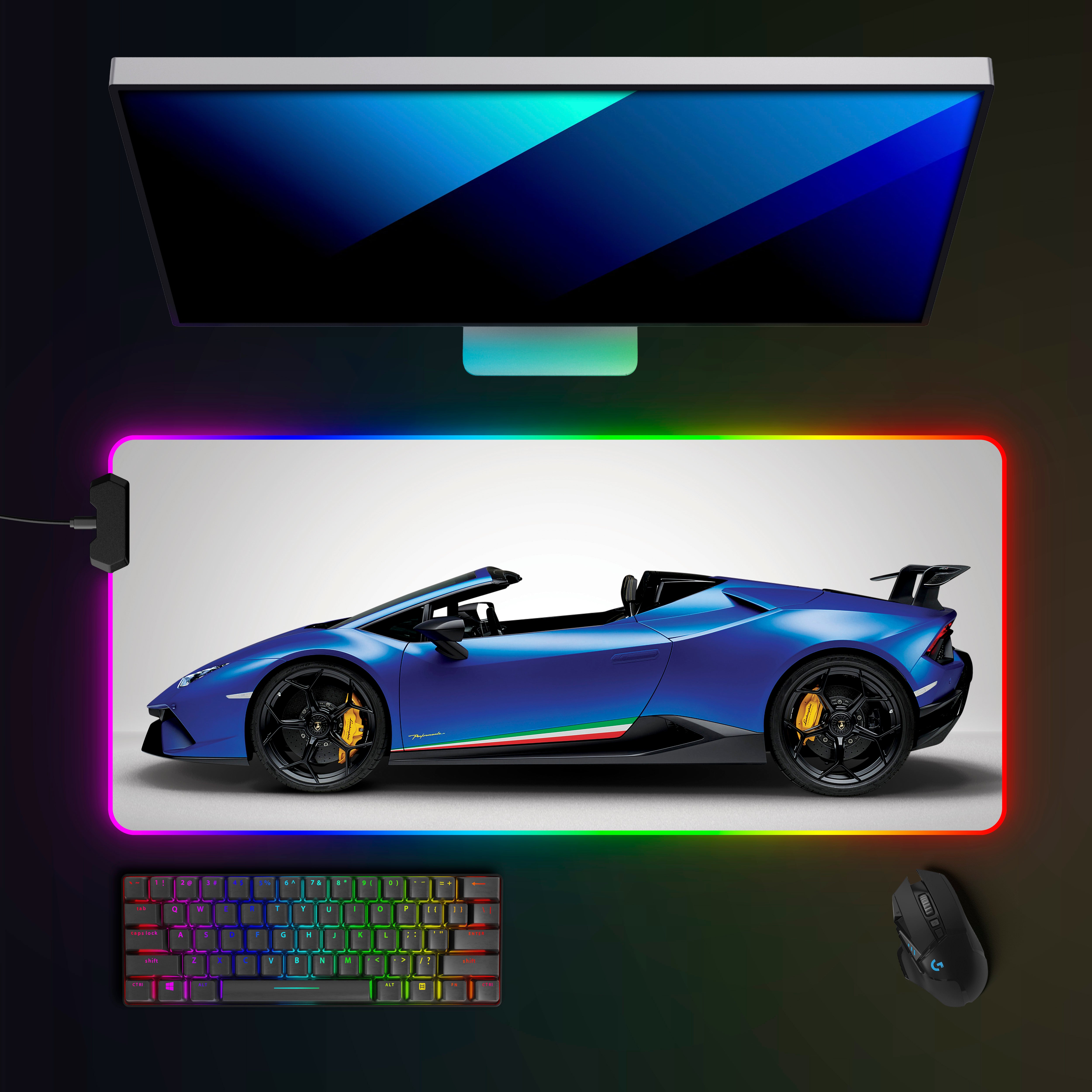 Lamborghini Huracan Performante Spyder RGB Mousepad