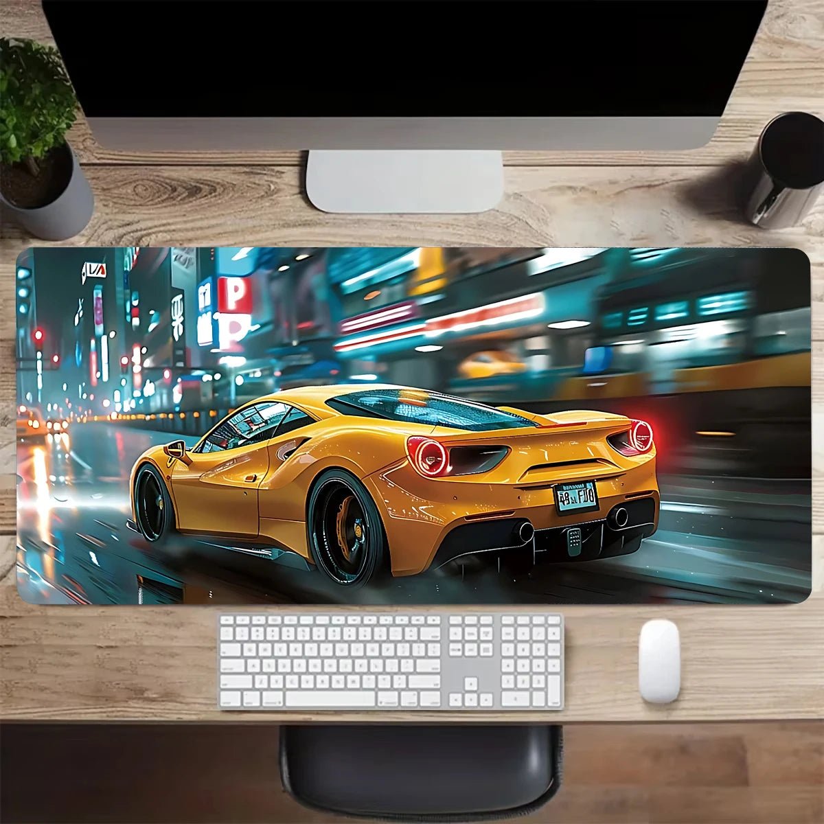 Neon Streets Mousepads - car - artistry