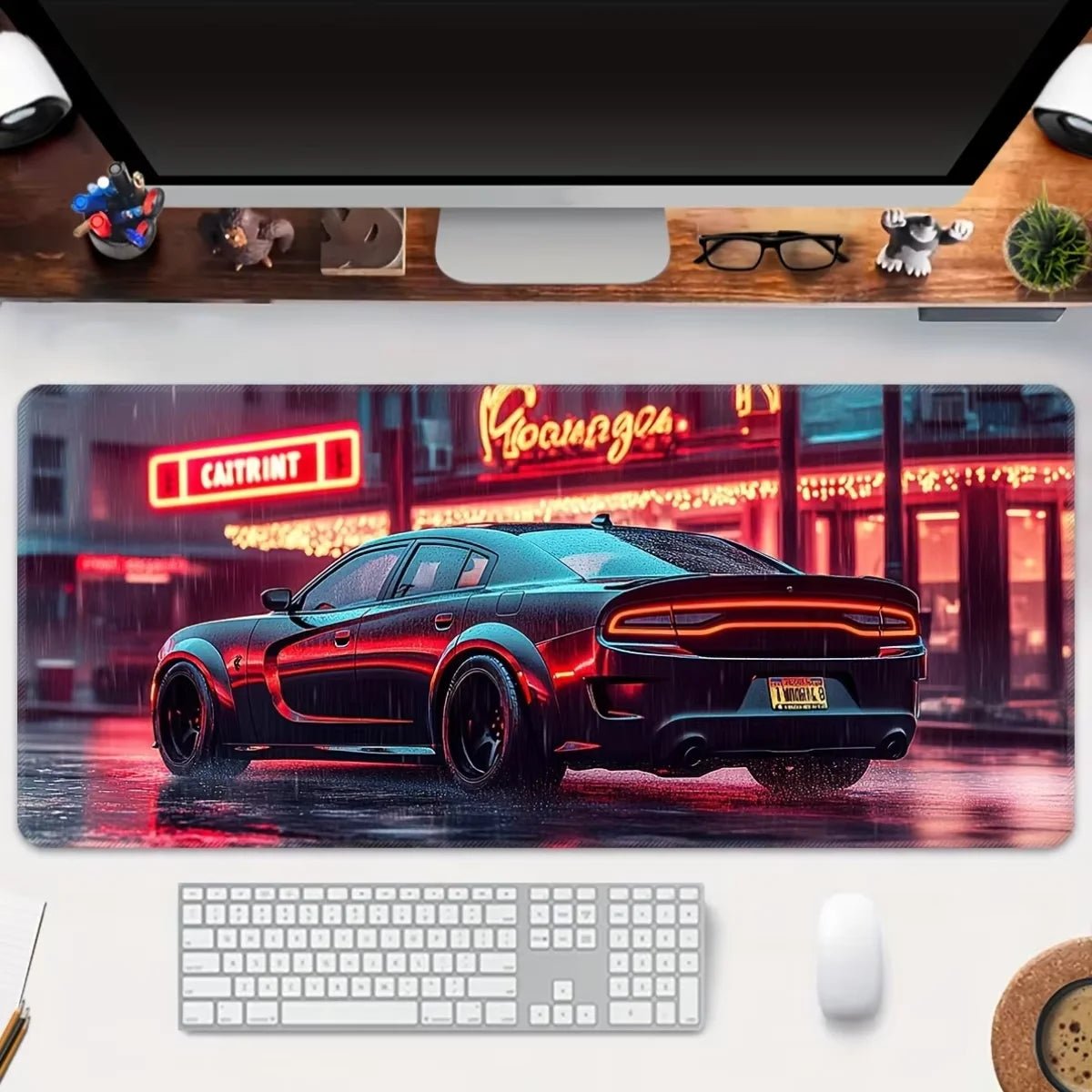 Neon Streets Mousepads - car - artistry