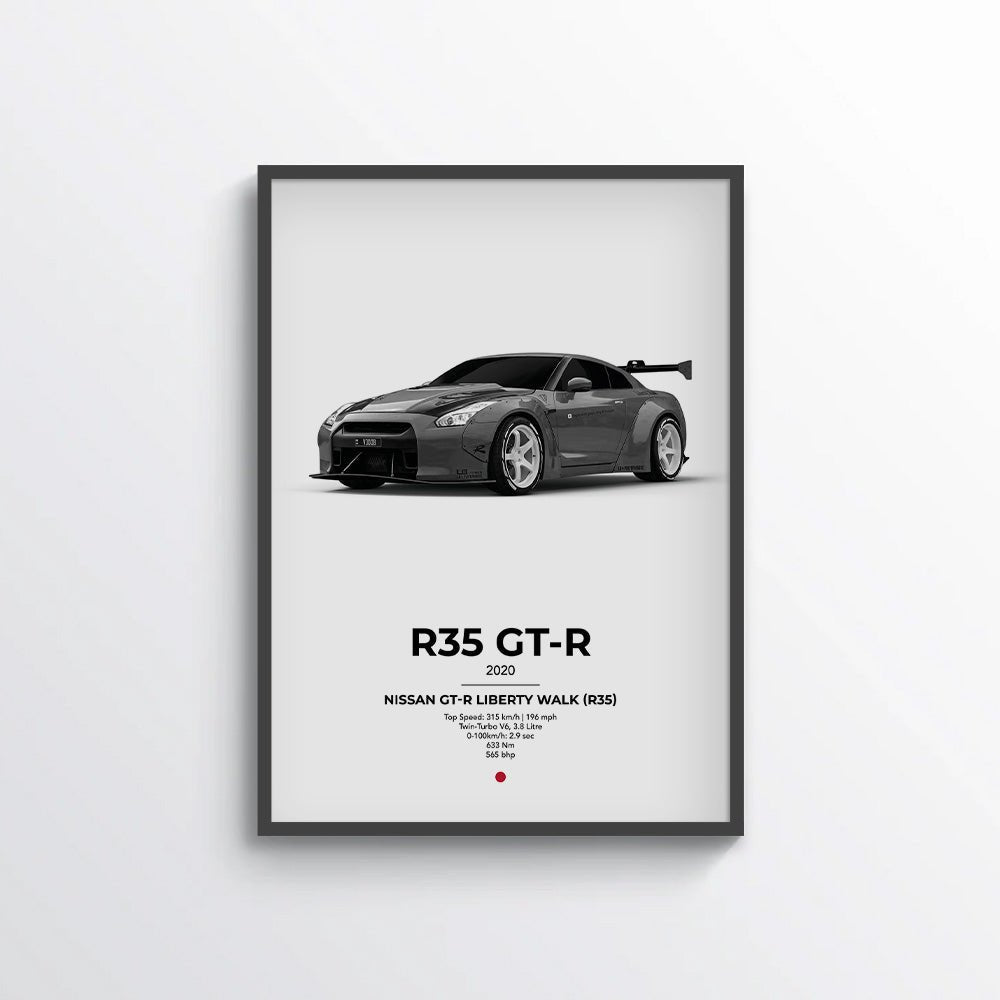 Nissan GT - R Liberty Walk (R35) Poster - car - artistry