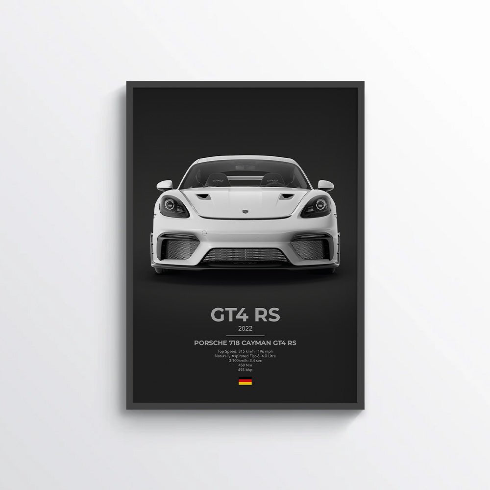 Porsche 718 Cayman GT4 RS Poster - car - artistry