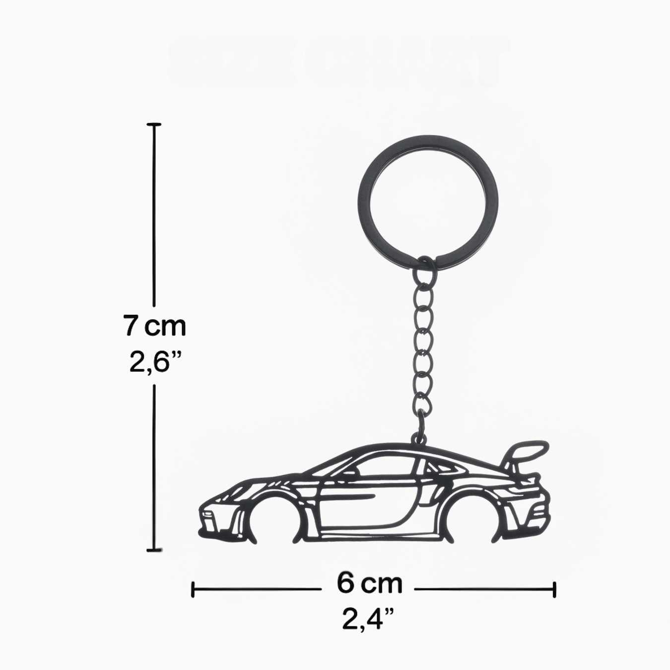 Porsche 911 GT3 RS (992) Keychain - car - artistry