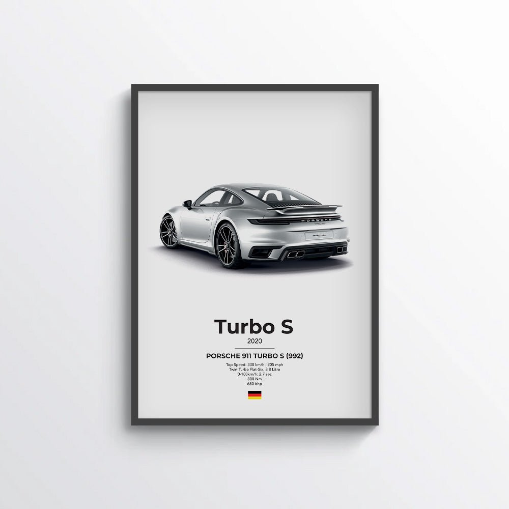 Porsche 911 Turbo S (992) Poster - car - artistry