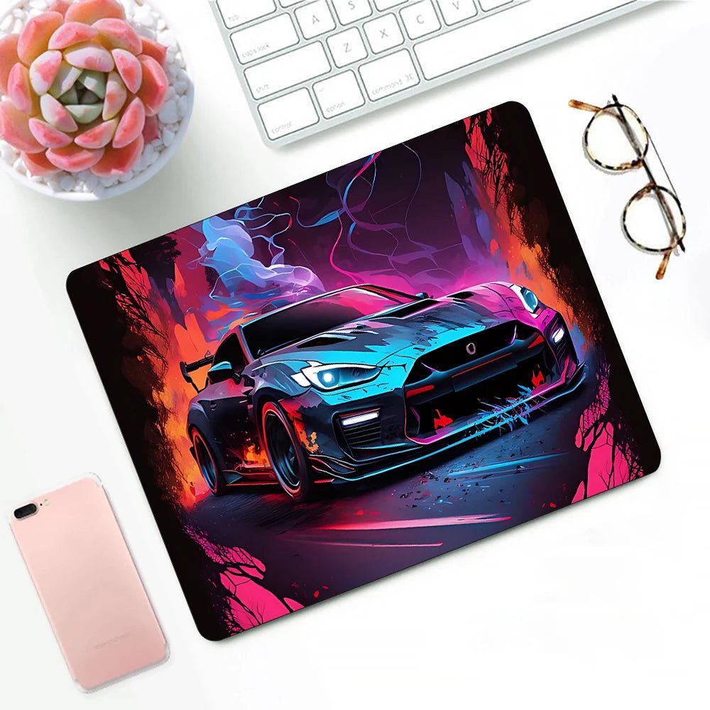 Racer's Edition Small Mousepads - car - artistry