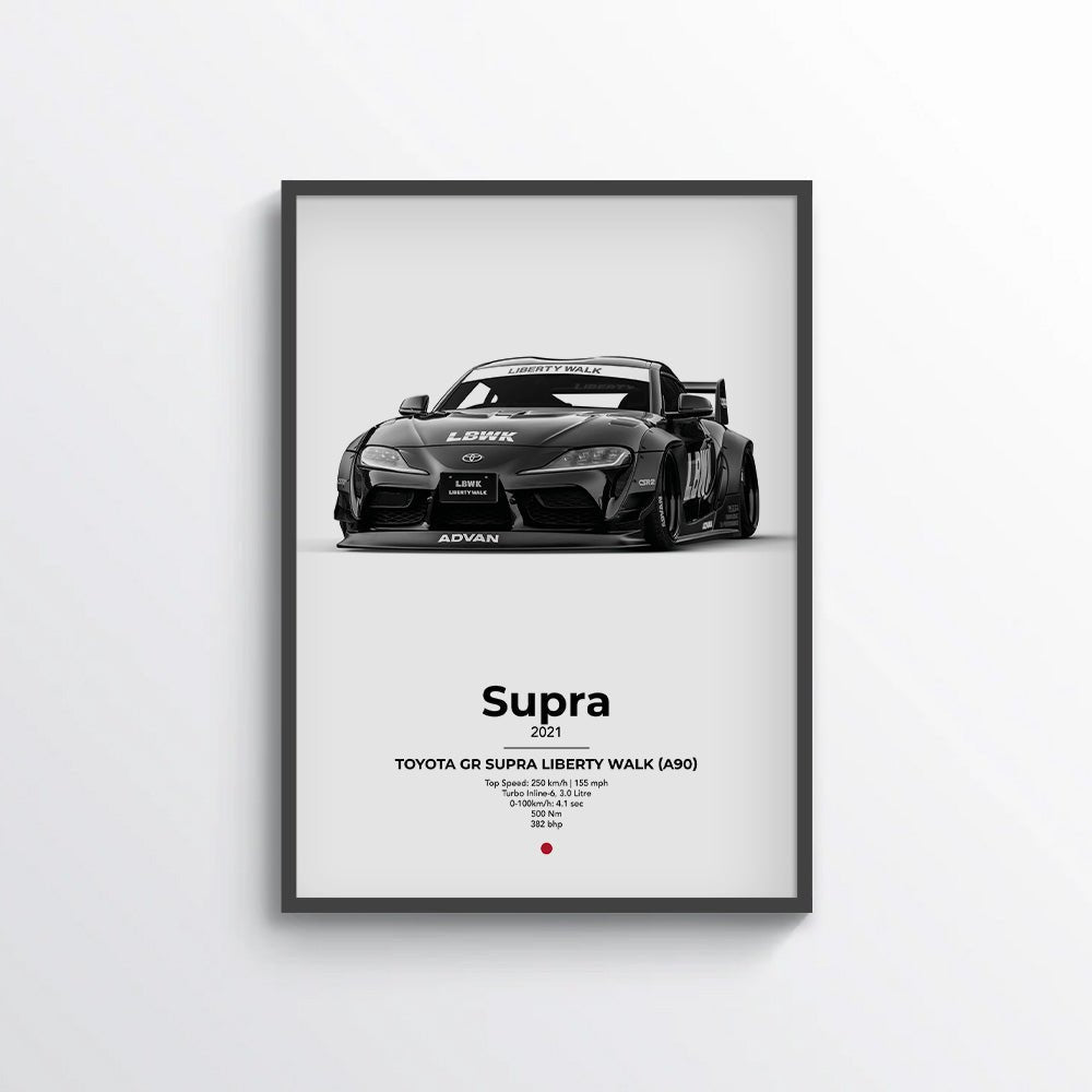 Toyota GR Supra Liberty Walk (A90) Poster - car - artistry