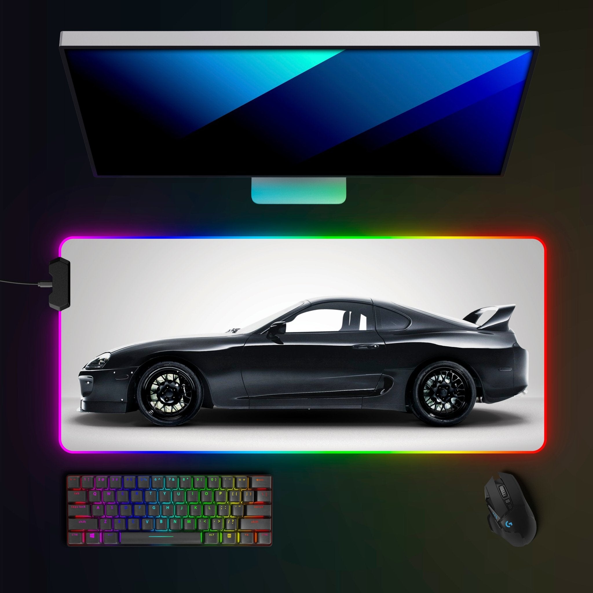 Toyota Supra Mk4 RGB Mousepad - car - artistry